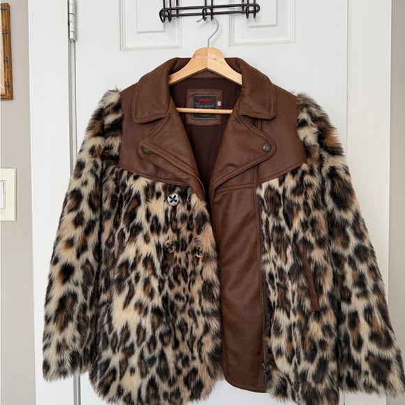Catimini Jackets & Blazers - Catimini Leopard Print Teddy Jacket with Brown Details